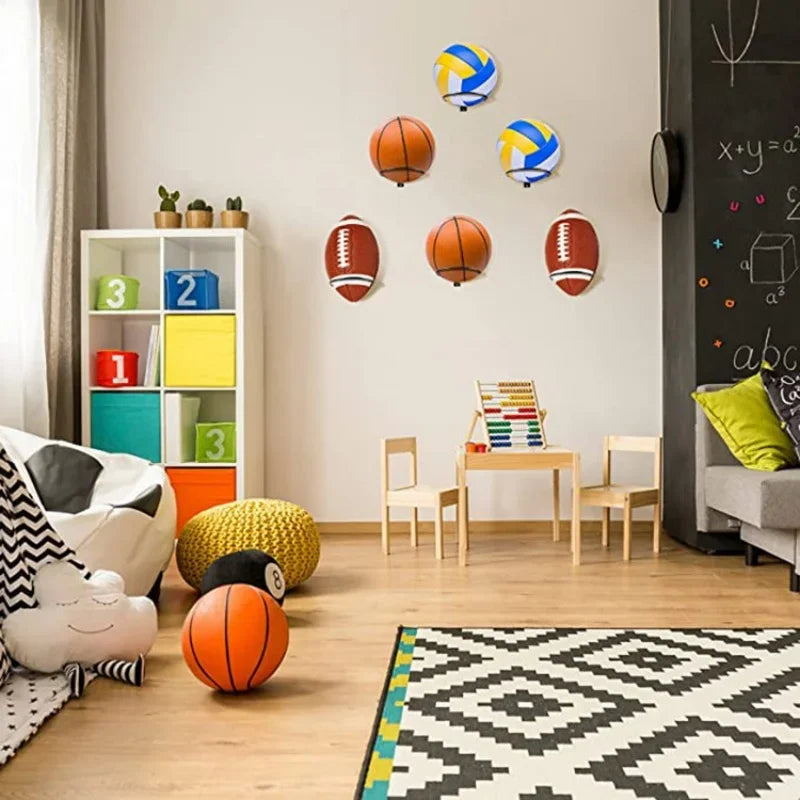 1PC Iron Basketball Football Volleyball Storage Rack Household Wall Mounted Ball Rack Wall Storage Rack