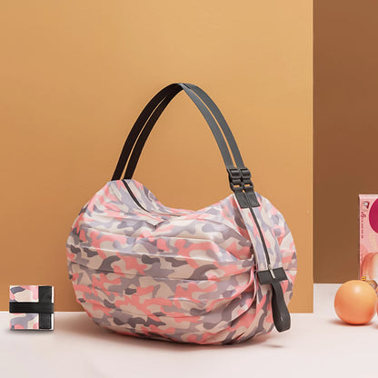 1PC Reusable Foldable Shopping Bag Eco-Friendly Waterproof Large Capacity Portable Storage Bag for Sustainable Shopping