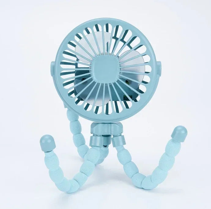1 PCS Multi-functional Stroller Handheld Mini Fan Portable USB Charging Octopus Stand Variable Styling outdoors Folding Fan