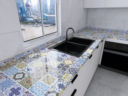 40cm European style waterproof and oil resistant self-adhesive PVC kitchen wall sticker bathroom wallpaper cabinet wallpaper