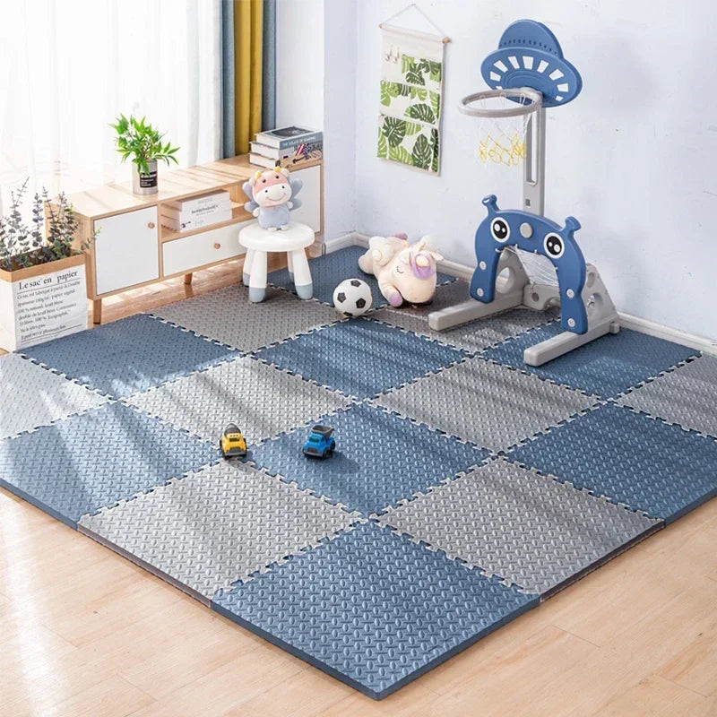 30*30cm Thick Baby Mat EVA Leaf Pattern Fitness Floor Mat Yoga Fitness Non-slip Interlocking Carpet Room Decorative Floor Tile