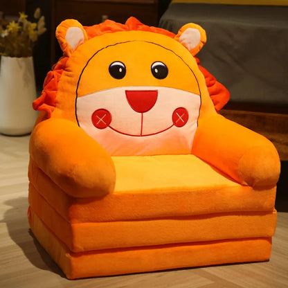 MOMO Children Sofa Cute Cartoon Lazy Folding Small Sofa Bed Girl Princess Baby Toddler Dual-purpose Small Child Seat