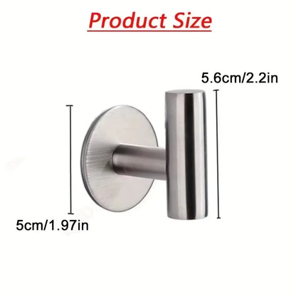 1pcs, No punching self-adhesive hook, Stainless steel bathroom hook,bathroom accessories kitchen organizer