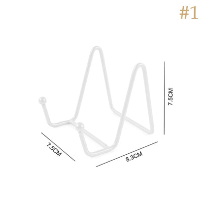 1pc Plate Display Stand Picture Easel Metal Plate Stands Holder Display Pictures Frame Photo Decorative Plate Dish Tabletop Arts