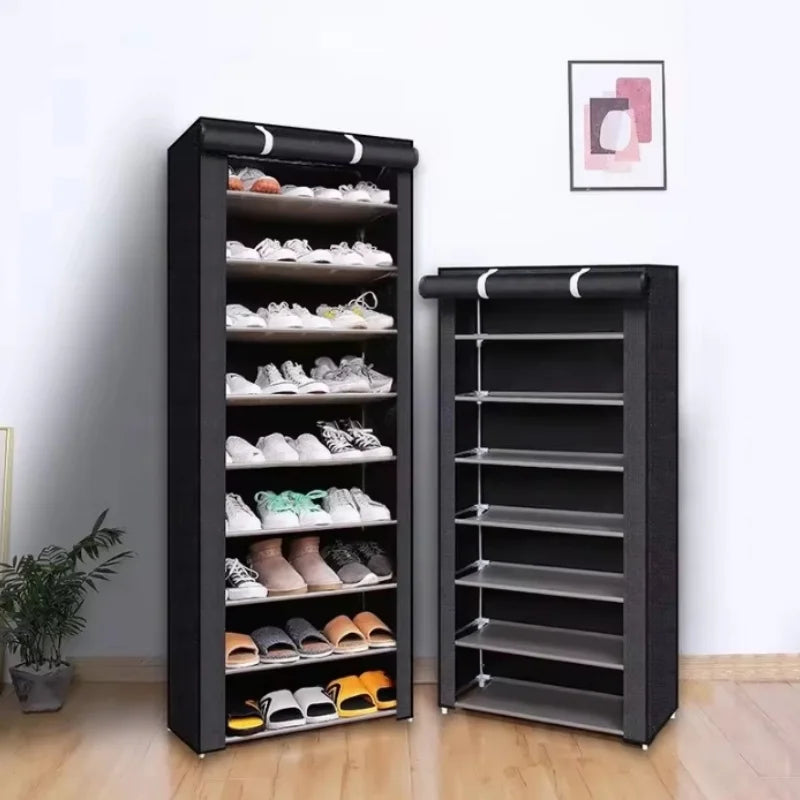 6/8/10 Layers Shoe Rack Organizer Dustproof Shoe Cabinet Multilayer Nonwoven Home Furniture Space-saving Cabinets Shoes Shelf