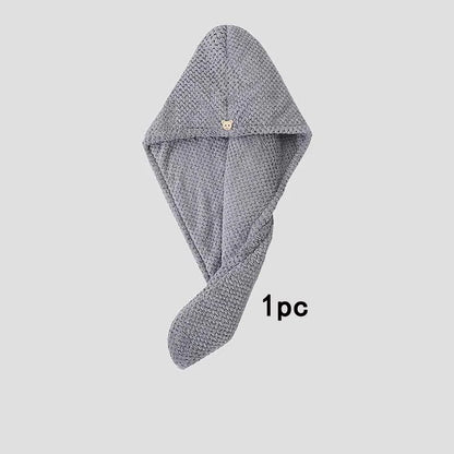 Solid Premium Microfiber Hair Head Towel Wrap For Women Quick-Drying, Super Absorbent Soft Microfiber Hair Turban Comfortable