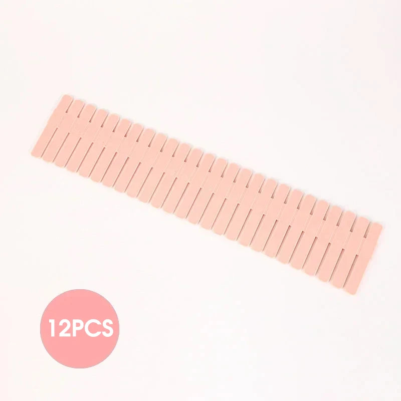 4/8 Pieces Adjustable Drawer Divider Partition Durable Storage Cosmetic Socks Underwear Drawer Clothes Organizer Cabinets