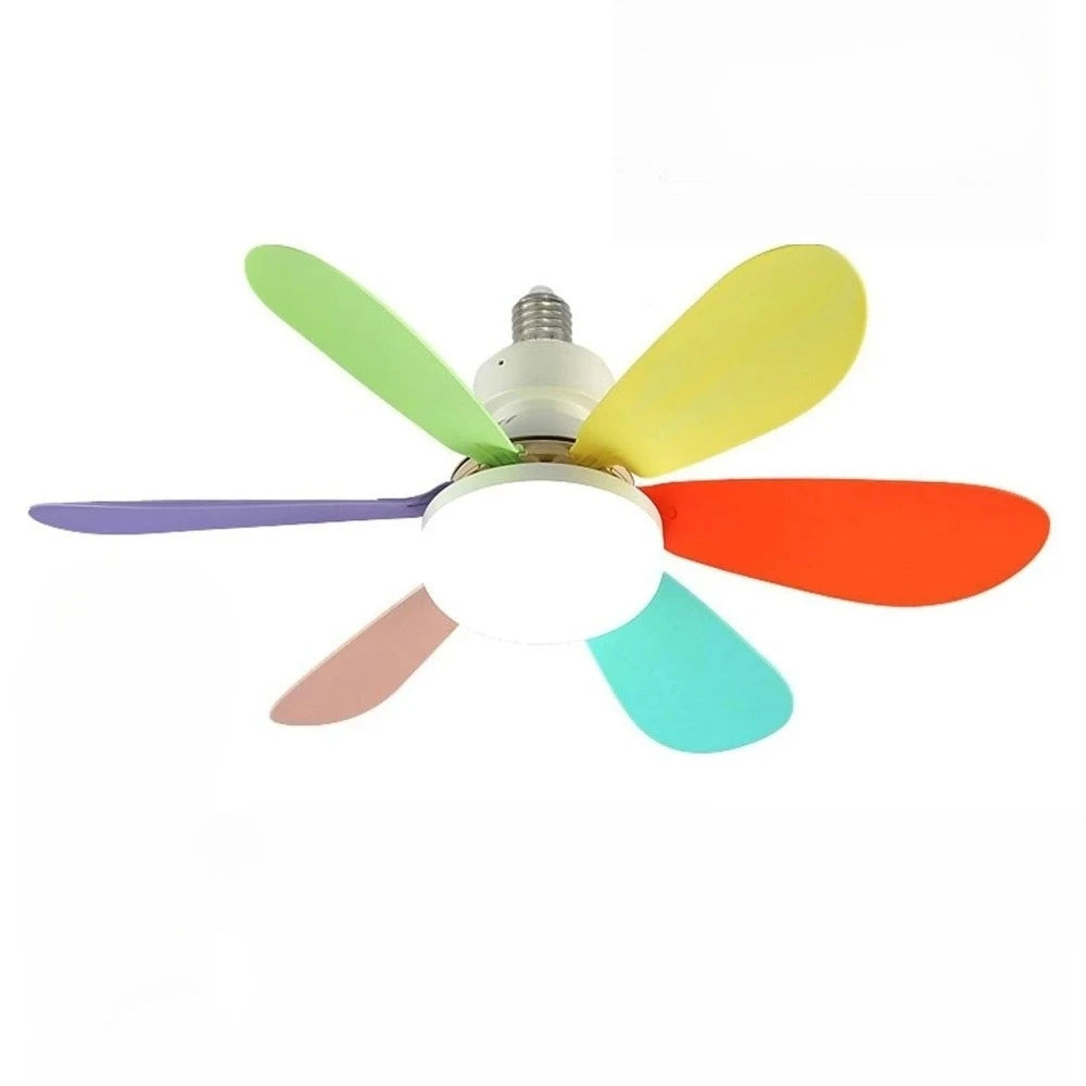 20.5-inch 40W Ceiling Fan with Remote Control LED Light Fan E27 Base, Intelligent Silent Ceiling Fan for Bedroom and Living Room