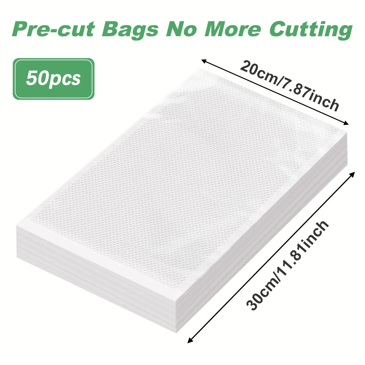 50pcs/Lot Food Vacuum Plastic Sealing Bags Food Preservation Sealed Bag Household Reusable Vacuum Sealer Bag Kitchen Accessories