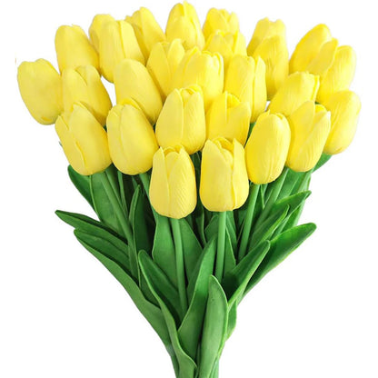 10/30PCS Artificial Flowers Real Touch Tulip Scrapbooking Vase Home Decor Wedding Garden Rose Arch Garland Mother's Day Bouquets