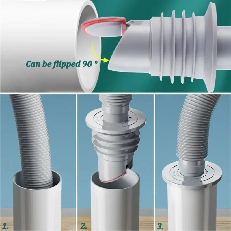 Bathroom Sewer Seal Ring Anti-odor Leak-Proof Kitchen Sink Sewer Pipe Plug Washing Machine Floor Drain Connector Stopper