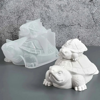 Stereo Turtle Silicone Candle Mold DIY Handmade Animal Shape Aromath Soap Plaster Resin Craft Casting Molds Home Decor Supplies