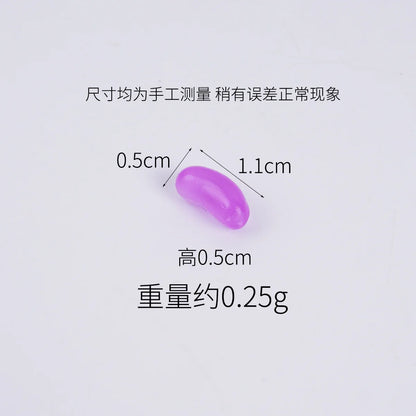 20pcs Mini Candy Fondant Fruit Candy Pop Artificial Candy Beans Miniature Food Play Handmade Simulation Home Decor Decorations