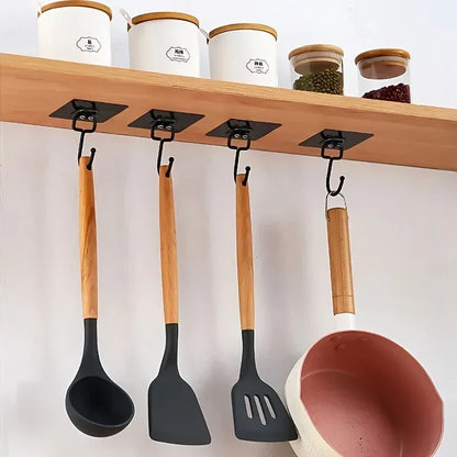10PCS Hook Strong Load-bearing Seamless Wall Mounted Suction Cup Hook No Punching Kitchen Bathroom Universal Adhesive Hook