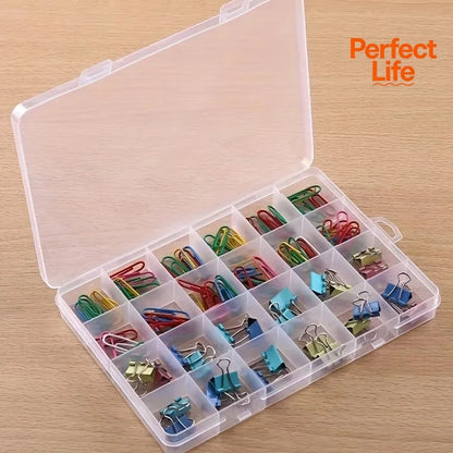 Plastic Storage Box Case Slot Pills Jewelry Beads Earring Case Organizer 24 grids Jewlery Box Large Capacity Square Transparent