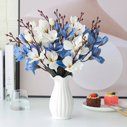 Artificial Flower Bride Bouquets Magnolia Home Decoration Simulated Bouquet Wedding Party Supplies Photography Props Accessories