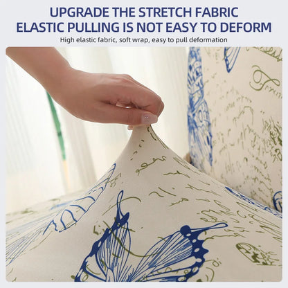 Printed Sofa Bed Cover Stretch Armless Sofa Cover Spandex Dust-Proof Furniture Protector For Bedroom, Hotel, and Home Decor