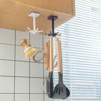 Kitchen Hook Organizer Bathroom Hanger Wall Dish Drying Rack Holder For Lid Cooking Accessories Cupboard Storage Cabinet Shelf