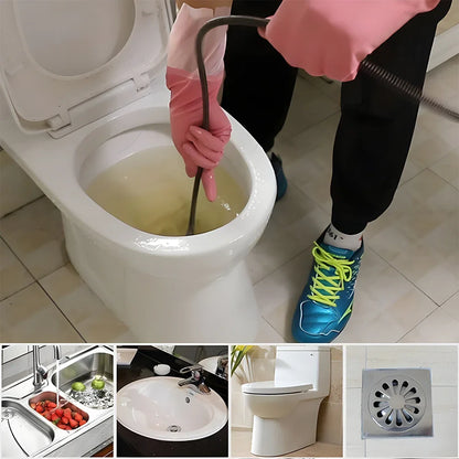 Bathroom Kitchen 1-10M Spring Pipe Sewer Unblocker Pipe Dredging Tool Sinks Basin Pipeline Clogged Remover Tools Drain Cleaner