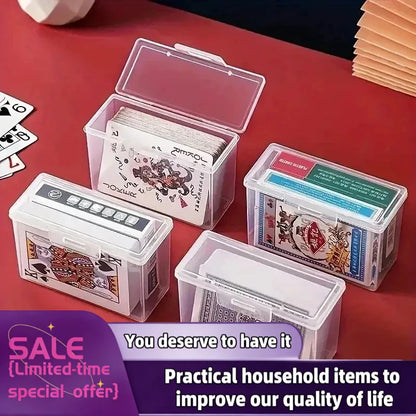 1Pcs Plastic Clear Storage Box Multipurpose For Game Card Rectangular Business Card Credit Card Holder Case Organizer