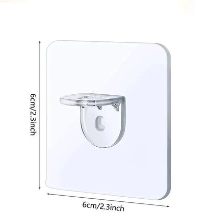 4/10pcs Wardrobe Divider Brackets Non-Marking Sticky Kitchen Cabinet Divider Brackets Anti-Side Slip Layer Support Brackets