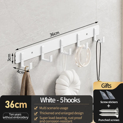 Hooks for hanging clothes at the entrance door, hanging hangers on the wall, and strong hooks for the wardrobe in th