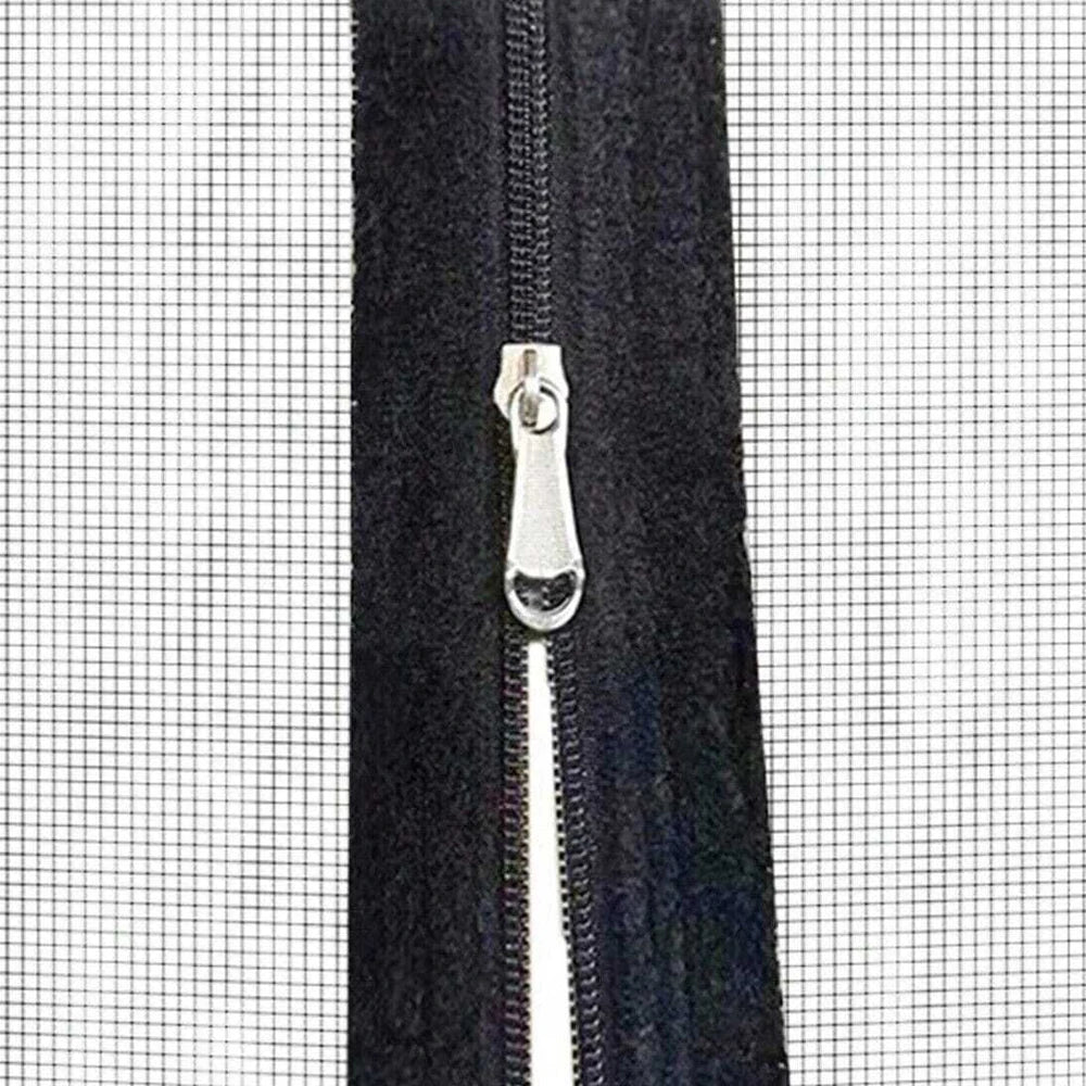zipper opening style window anti mosquito White mesh with black edging door curtain with multiple sizes, thin mesh invisible gla