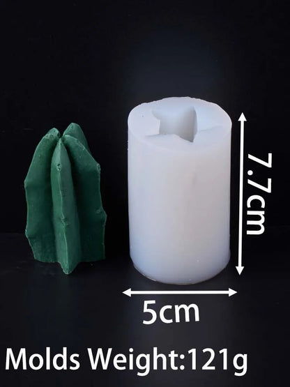 3D Cactus Aromatherapy Candle Silicone Mold DIY Simulation Succulent Plant Clay Molds Soap Plaster Resin Craft Making Home Decor
