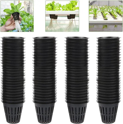 50/100Pcs 2 Inch Heavy Duty Net Pots Hydroponic Cups Garden Slotted Mesh Net Cups Plant Nursery Net Pots for Hydroponics