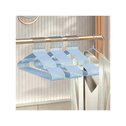 10pcs Metal Clothes Hangers Seamless Anti-Slip Durable Sturdy Space Saving for Home Use