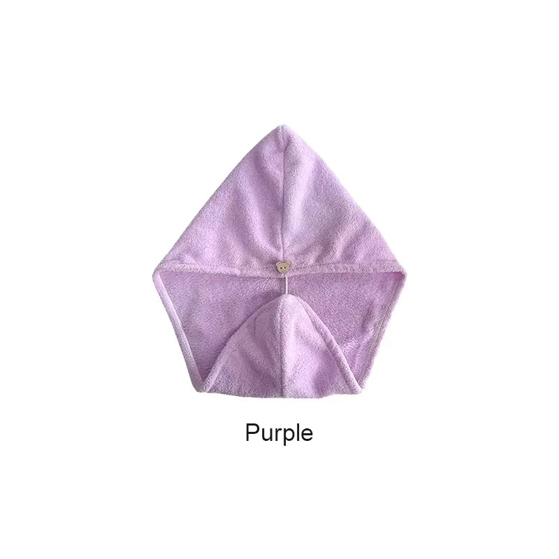 Women's Microfiber Hair Towel Wrap, Ultra Absorbent Quick Dry Hair Turban, Shower Spa Head Drying Hat