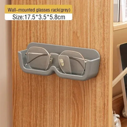 Glasses Display Cabinet Sunglasses Storage Box Wall Mounted Perforated Free Sunglasses Storage Glasses Rack Home Tidying