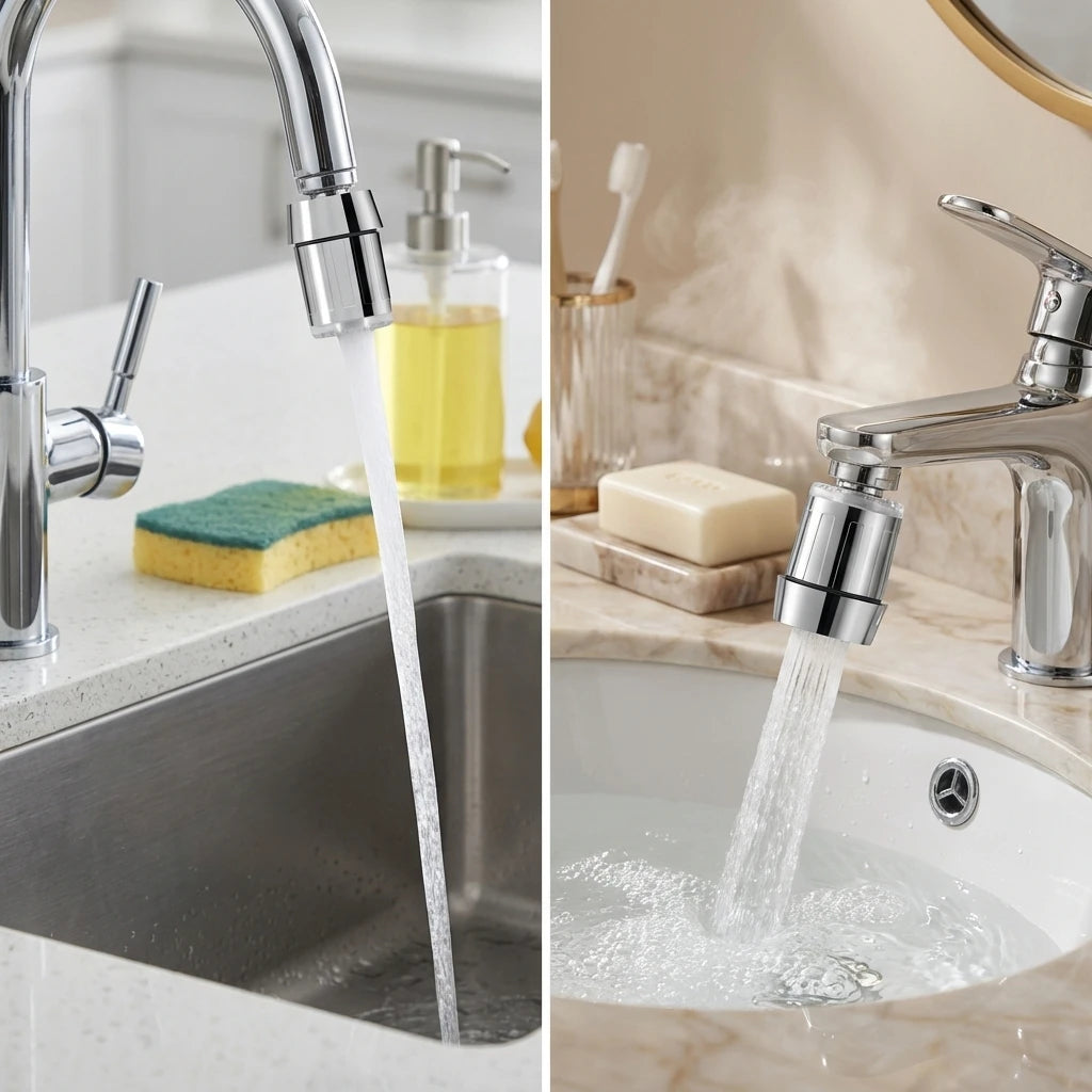 LED Faucet Head with Automatic 3-Color Change Water Saving Light Tap Nozzle for Kitchen Bathroom Aerator Stream Glow