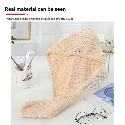 Solid Premium Microfiber Hair Head Towel Wrap For Women Quick-Drying, Super Absorbent Soft Microfiber Hair Turban Comfortable
