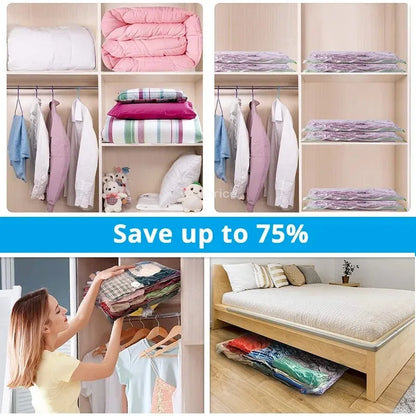 4pcs Thickened Vacuum Compression Bag, Transparent Quilt Vacuum Bag, Storage Bag, Household Clothing Storage And Sorting Bag