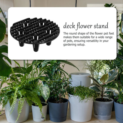 10pcs Durable Plastic Pot Feet Insect Net Anti Skid Elevator Stand for Flower Pots Gardening Plant Container Patio Deck