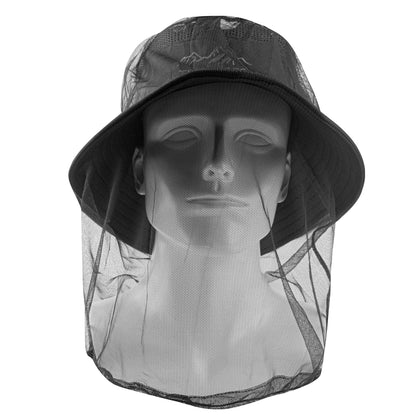 1Pc Ultra Large & Long Extra Fine Holes Mesh Soft Durable Fly Screen Premium Mosquito Insect Head Net Face Protector Camping Cap