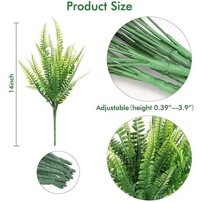2PCS Artificial Persian Fern Leaf Bundle Nordic-Style Green Plant Decor Home Decor Scenery Accent Grass