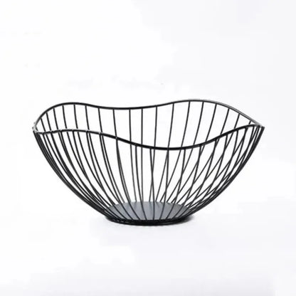 Fruit Basket Durable Metal Wire Storage Bowl Nordic Style Iron Home Snacks Bread Dining Table Indoor Cosmetic Storage Basket