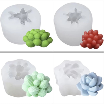 Simulation succulent liquid silicone mold DIY candle fragrance resin drop mold cake creative mold