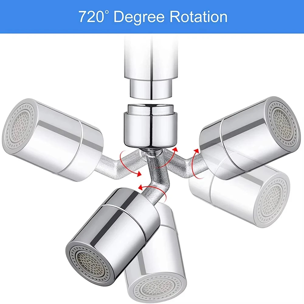 720° Universal Faucet Extender Aerator, Rotating Splash Proof Water Saving Faucet Adapter, ABS Plastic Washbasin Faucet Nozzle f