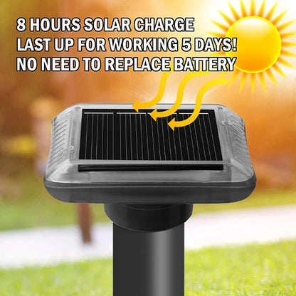 Outdoor solar-powered rat repellent P66 waterproof, suitable for courtyards, gardens, and farms