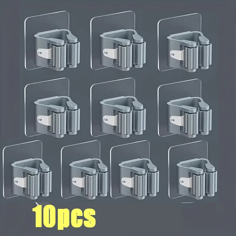 Home Storage Rack wall hanging shelf Bathroom  shower holder storage Traceless Hook Mop Organizer Waterproof Broom Hanger