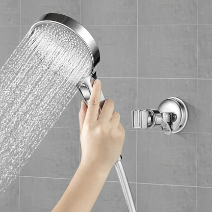 1-4Pcs Adjustable Shower Rack Strong Vacuum Suction Cup Handheld Shower Head Wall Mount Holder Rotating Bathroom Shower Base