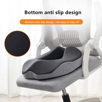 Ergonomic Memory Foam Donut Seat Cushion,Office Comfort Pillow for Cailbone Pain, Bed Sores, Hemorrhoids, Sciatica  ﻿