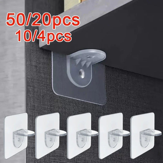 Shelf bracket adhesive nail self-adhesive wardrobe shelf bracket clip wall hanging bracket partition non punching strong bracket