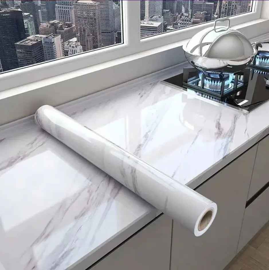 Marble Contact Paper for Countertops, Removable Wallpaper Peel and Stick, Self Adhesive Counter Top Waterproof for Kitchen Backs