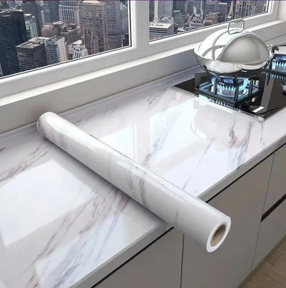 Marble Contact Paper for Countertops, Removable Wallpaper Peel and Stick, Self Adhesive Counter Top Waterproof for Kitchen Backs
