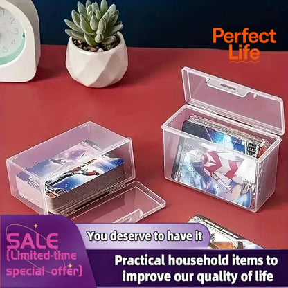 1Pcs Plastic Clear Storage Box Multipurpose For Game Card Rectangular Business Card Credit Card Holder Case Organizer
