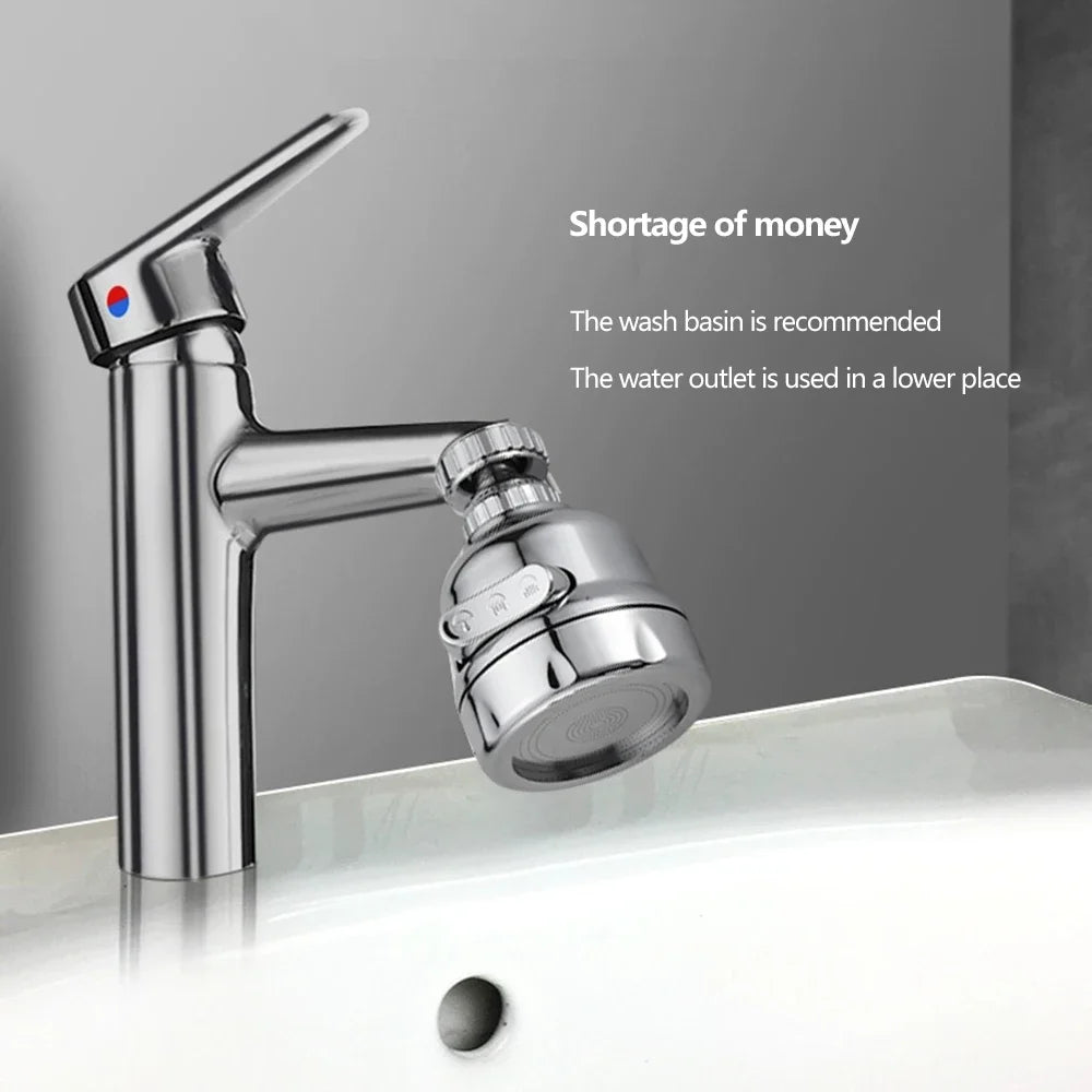 360 Degree Swivel Kitchen Faucet Aerator Adjustable Dual Mode Sprayer Filter Diffuser Water Saving Nozzle Faucet Connector